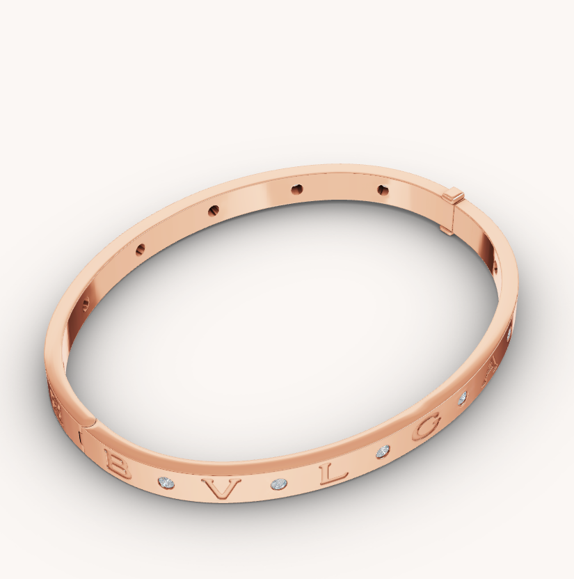 [Dawnora Jewelry]ZERO 1 PINK GOLD 12 DIAMONDS BRACELET