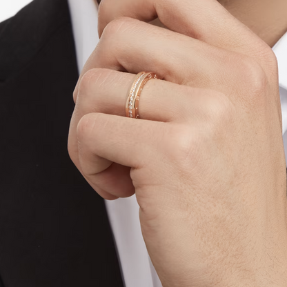 [Dawnora Jewelry]ZERO 1 ONE-BAND PAVED DIAMONDS ON THE SPIRAL RING
