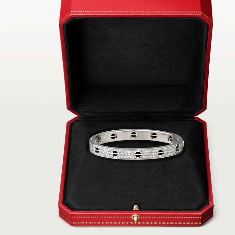 [Dawnora Jewelry]LOVE BRACELET 6.1MM DIAMOND-PAVED CERAMIC