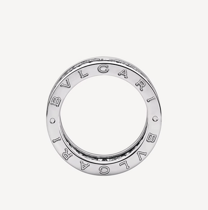 [Dawnora Jewelry]ZERO 1 WITH PAVED DIAMONDS ON THE SPIRAL RING