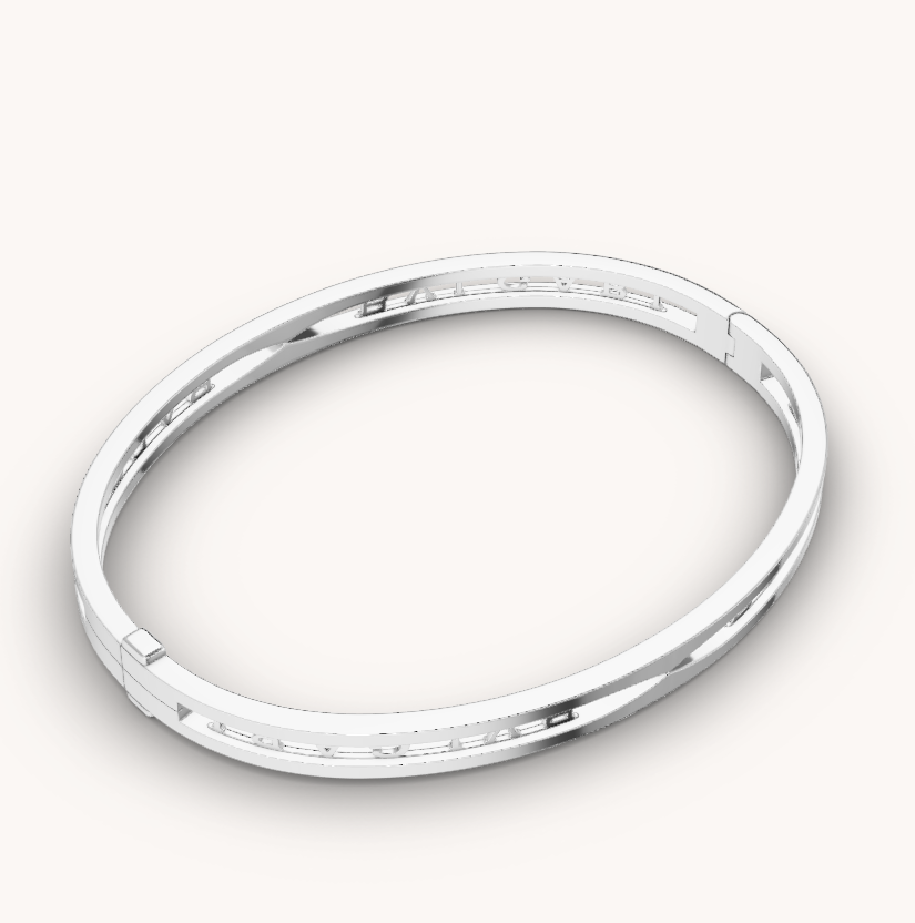 [Dawnora Jewelry]ZERO 1 SPIRAL LOGO SILVER BRACELET