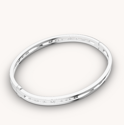 [Dawnora Jewelry]ZERO 1 SPIRAL LOGO SILVER BRACELET
