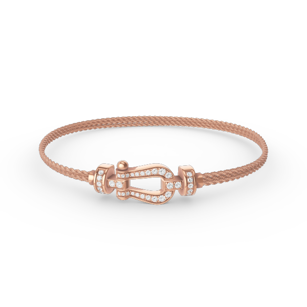 [Dawnora Jewelry]FORCE SMALL HORSESHOE  DIAMOND CHAIN ROPE BRACELET