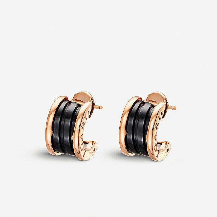 [Dawnora Jewelry]ZERO 1 PINK GOLD CERAMIC EARRINGS