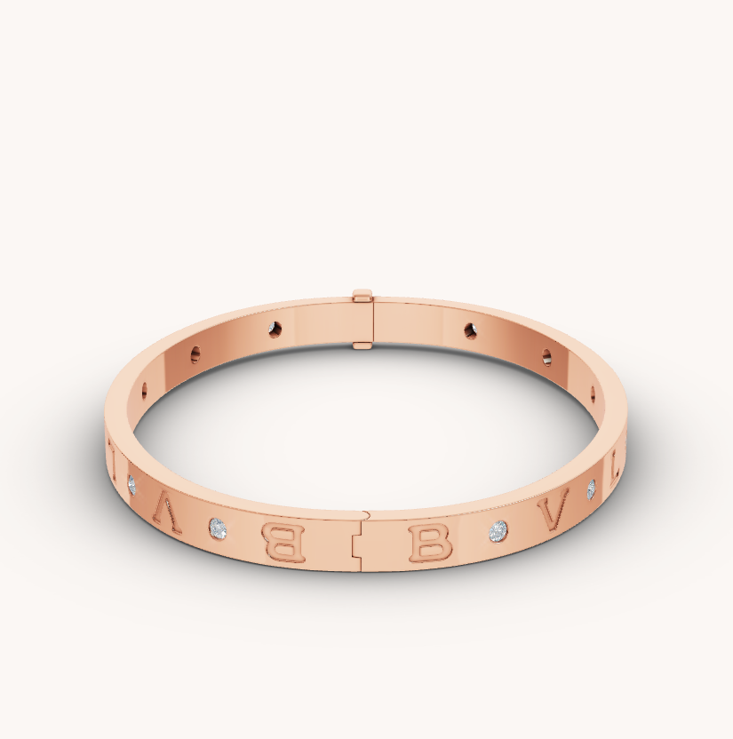 [Dawnora Jewelry]ZERO 1 PINK GOLD 12 DIAMONDS BRACELET