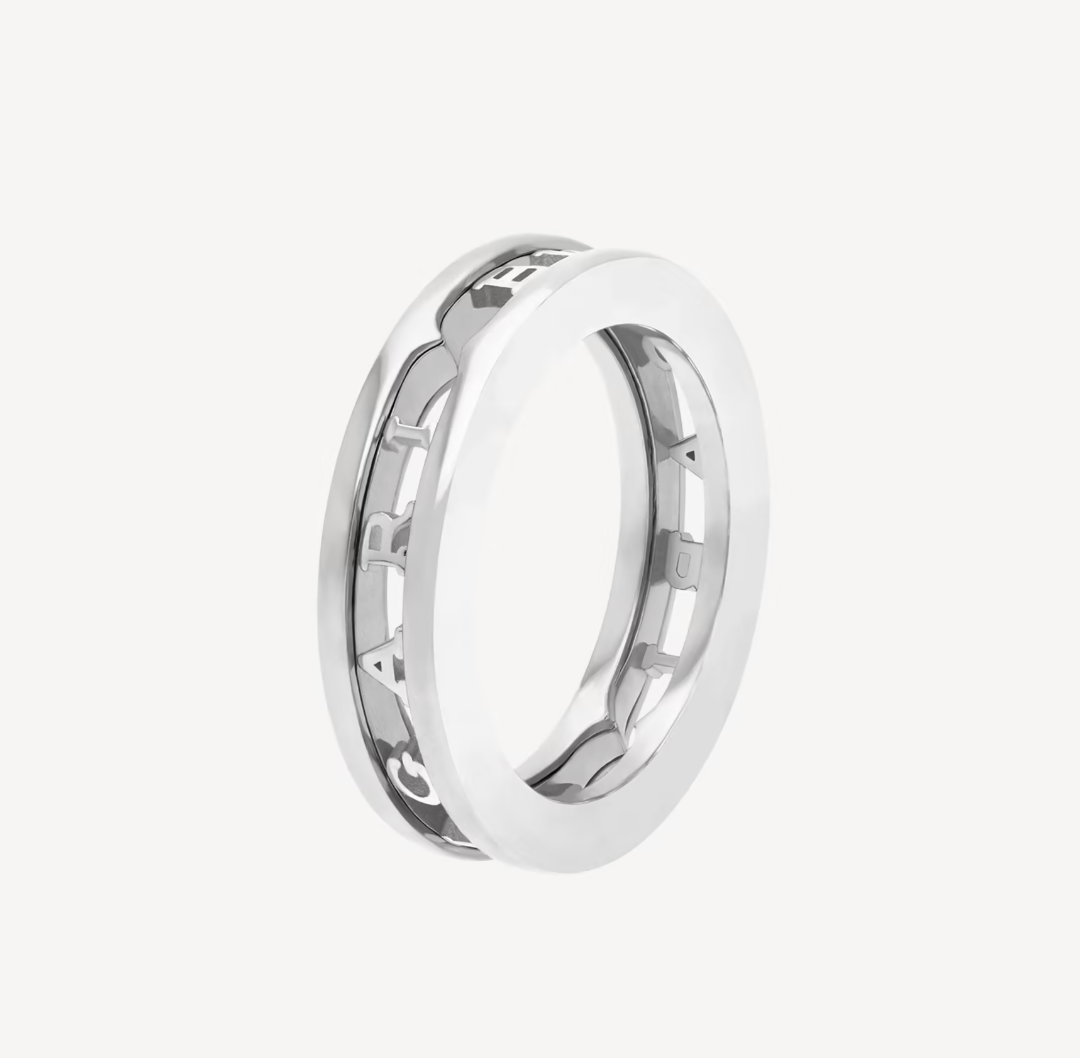 [Dawnora Jewelry]ZERO 1 ONE-BAND WITH OPENWORK LOGO SPIRAL RING