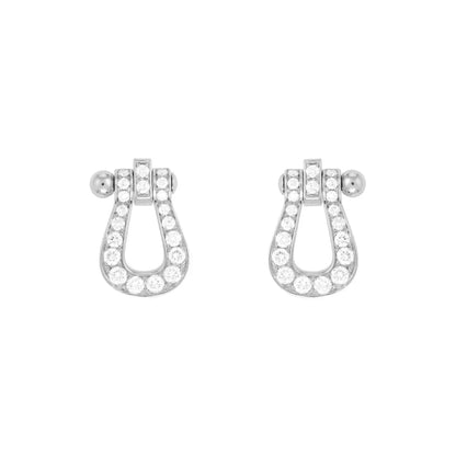 [Dawnora Jewelry]FORCE 10 FULL DIAMOND STUD EARRINGS MINI MODEL