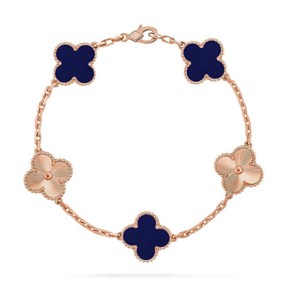 [Dawnora Jewelry]CLOVER 5 MOTIF LAPIS LAZULI BRACELET COLLECTION