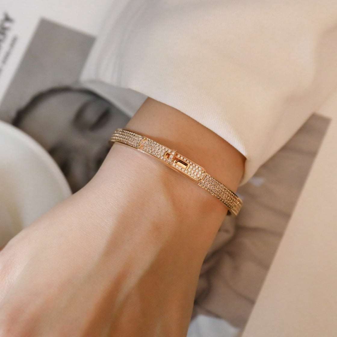 [Dawnora Jewelry]KELLY BRACELET DIAMOND PAVED