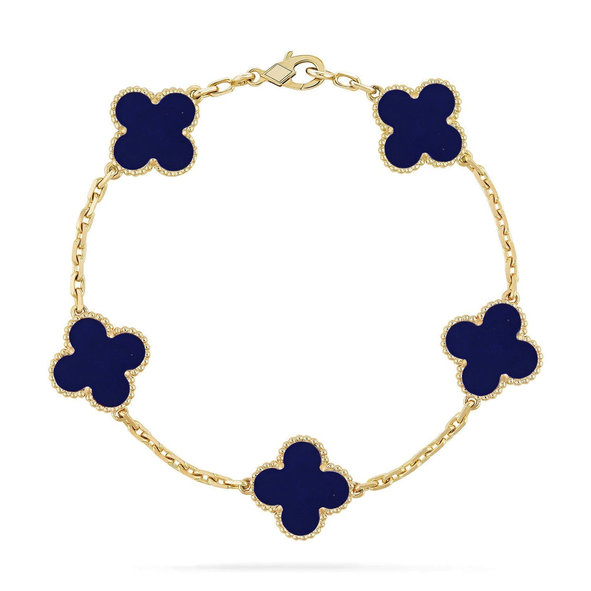 [Dawnora Jewelry]CLOVER 5 MOTIF LAPIS LAZULI BRACELET COLLECTION