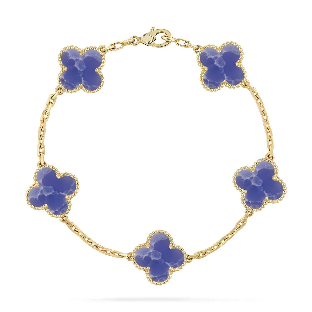 [Dawnora Jewelry]CLOVER 5 MOTIF BLUE VEINS BRACELET COLLECTION