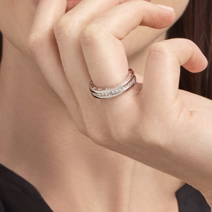 [Dawnora Jewelry]ZERO 1 ONE-BAND PAVED DIAMONDS ON THE SPIRAL RING