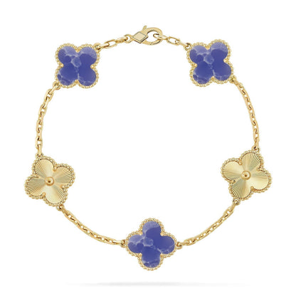 [Dawnora Jewelry]CLOVER 5 MOTIF BLUE VEINS BRACELET COLLECTION