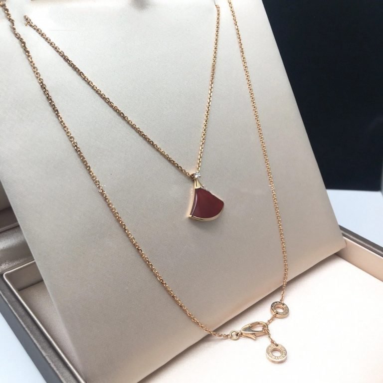 [Dawnora Jewelry]DREAM NECKLACE CARNELIAN 1 DIAMOND