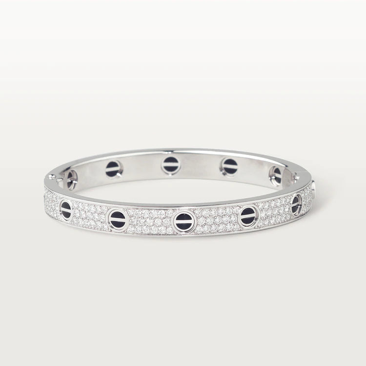 [Dawnora Jewelry]LOVE BRACELET 6.1MM DIAMOND-PAVED CERAMIC