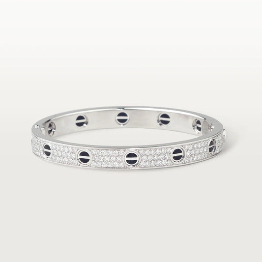 [Dawnora Jewelry]LOVE BRACELET 6.1MM DIAMOND-PAVED CERAMIC