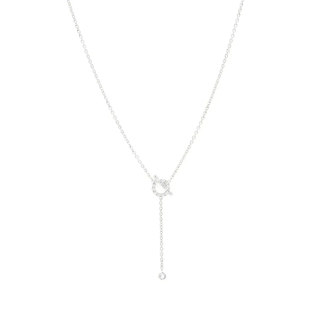 [Dawnora Jewelry]FINESSE SILVER DIAMOND NECKLACE