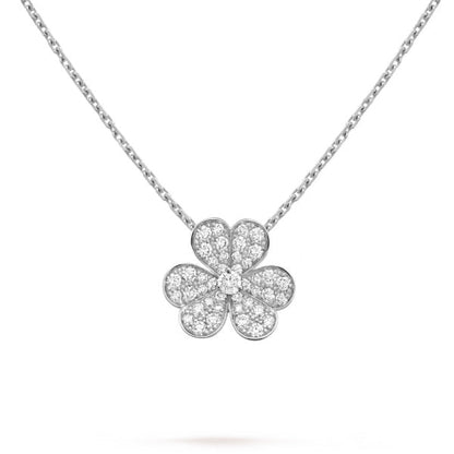 [Dawnora Jewelry]CLOVER DIAMOND NECKLACE SILVER
