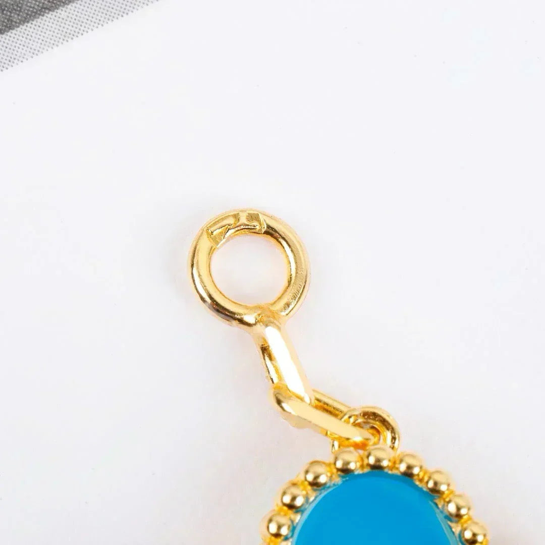 [Dawnora Jewelry] CLOVER 5 MOTIF TURQUOISE BRACELET COLLECTION