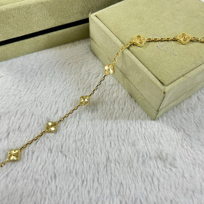 [Dawnora Jewelry]CLOVER 6 MOTIF DIAMOND BRACELET