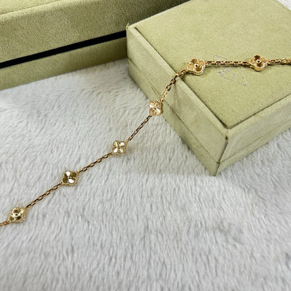 [Dawnora Jewelry]CLOVER 6 MOTIF DIAMOND BRACELET