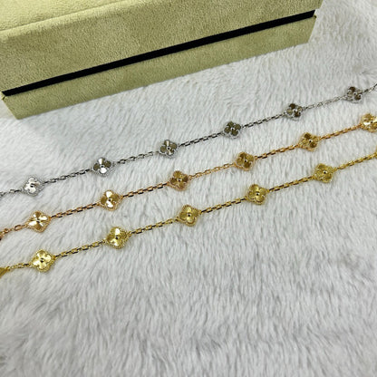 [Dawnora Jewelry]CLOVER 6 MOTIF DIAMOND BRACELET