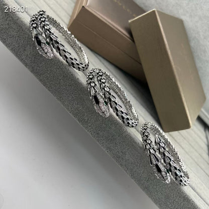 [Dawnora Jewelry】NEW OBSIDIAN & DIAMOND SERPENT BRACELET