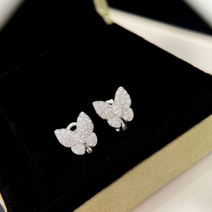 [Dawnora Jewelry]BUTTERFLY ALL DIAMOND EARRINGS