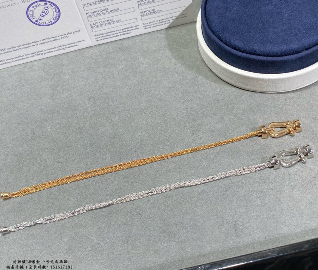 [Dawnora Jewelry]FORCE SMALL HORSESHOE  DIAMOND CHAIN ROPE BRACELET