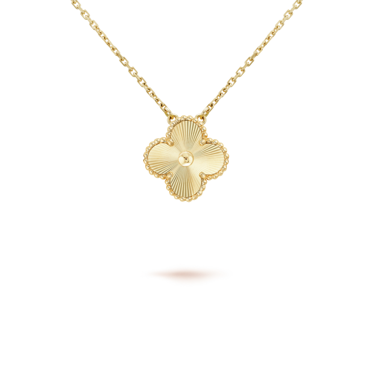 [Dawnora Jewelry]CLOVER 15MM LASER NECKLACE AND BOX