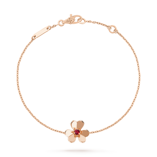 [Dawnora Jewelry]FRIVOLE GOLD FLOWER PINK MALACHITE BRACELET