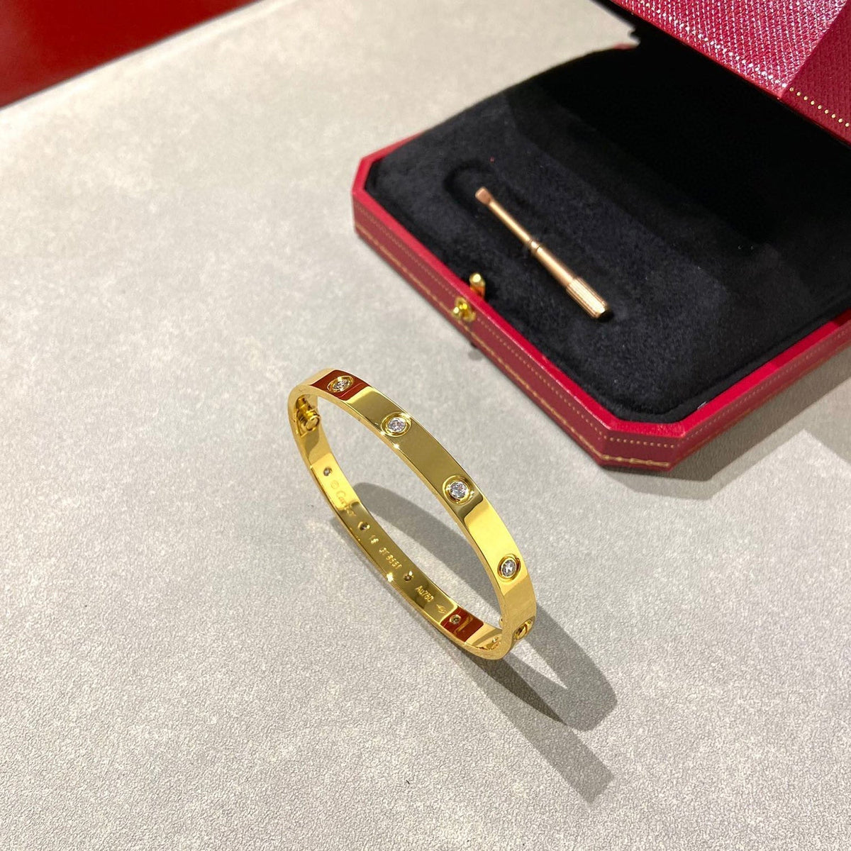[Dawnora Jewelry]LOVE BRACELET 6.1MM 10 DIAMONDS