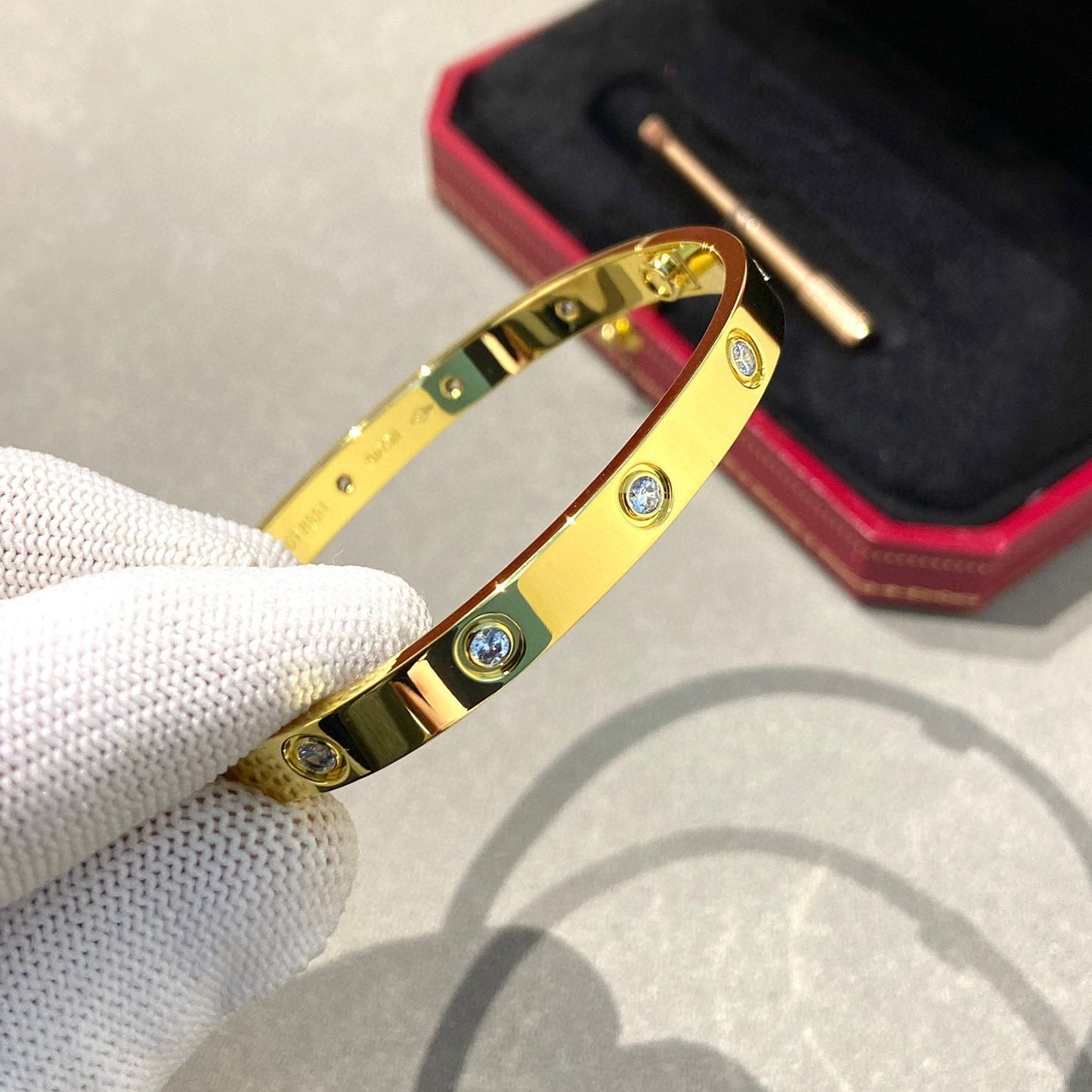 [Dawnora Jewelry]LOVE BRACELET 6.1MM 10 DIAMONDS