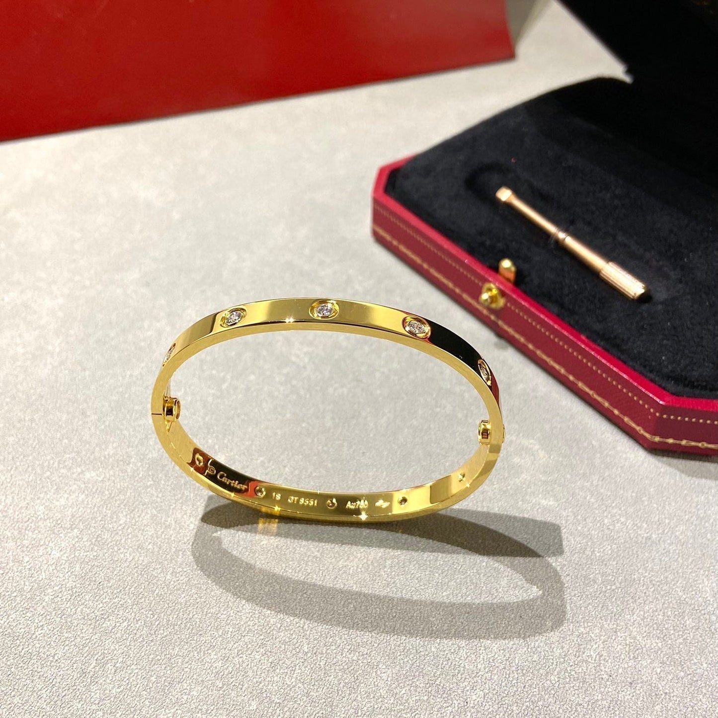 [Dawnora Jewelry]LOVE BRACELET 6.1MM 10 DIAMONDS