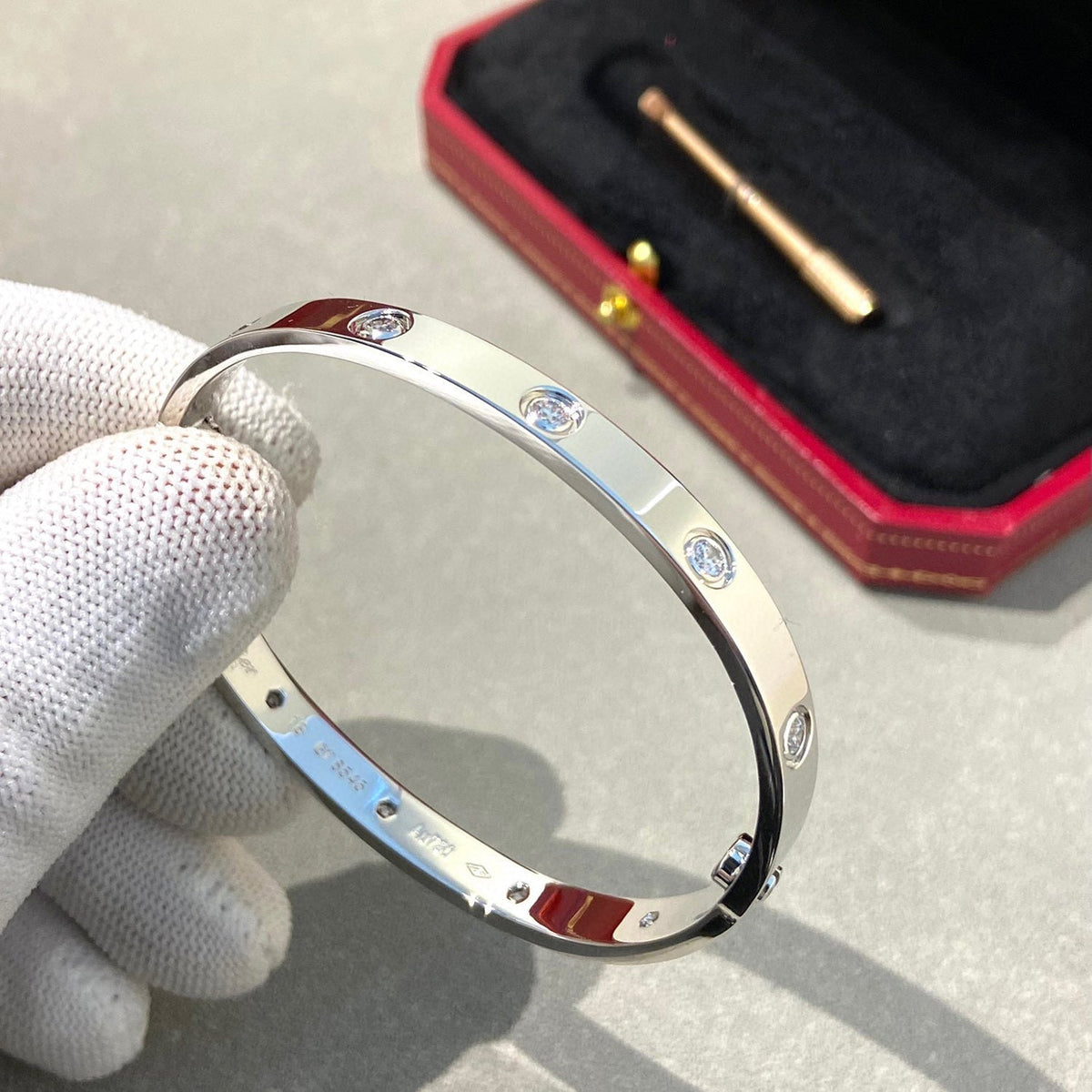 [Dawnora Jewelry]LOVE BRACELET 6.1MM 10 DIAMONDS