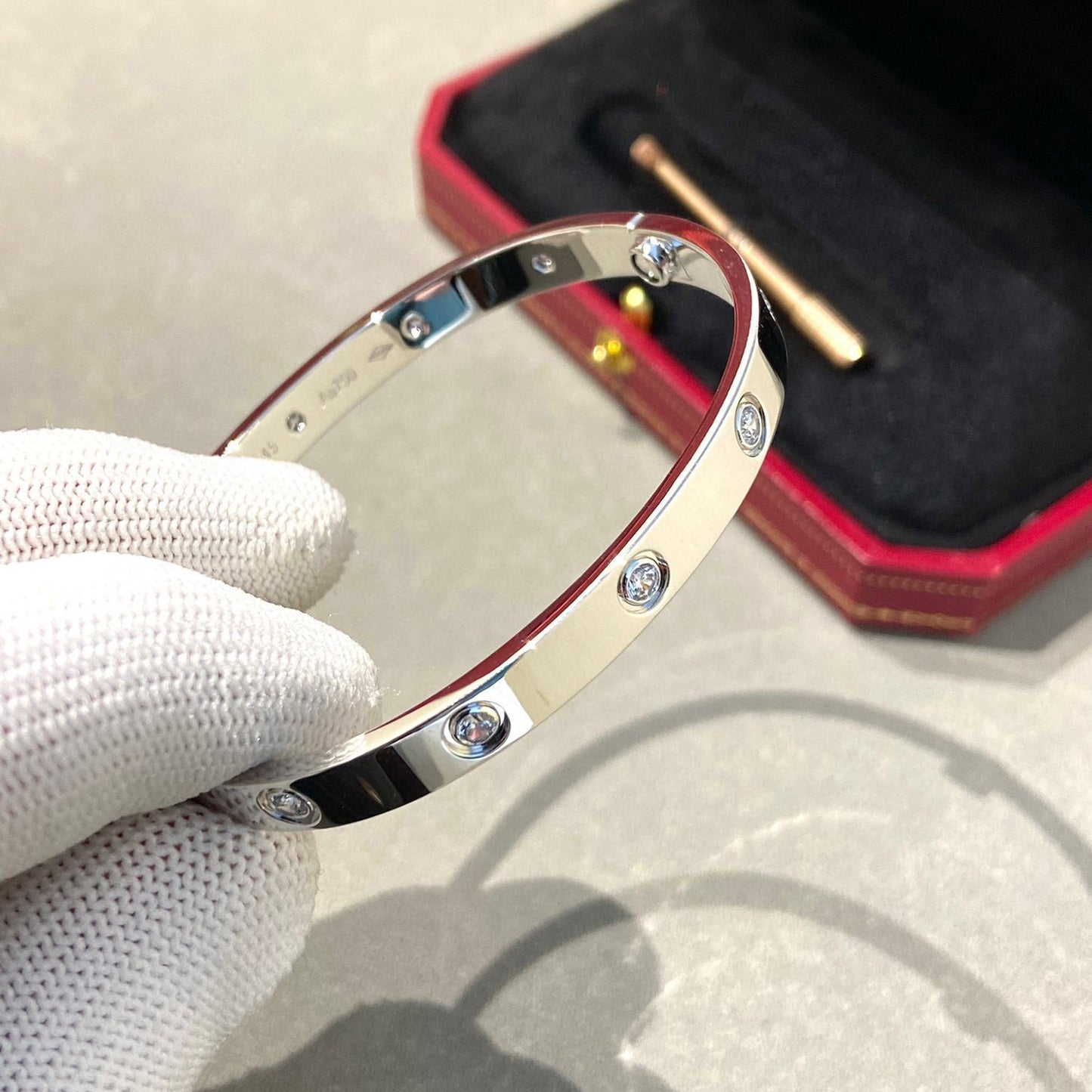 [Dawnora Jewelry]LOVE BRACELET 6.1MM 10 DIAMONDS