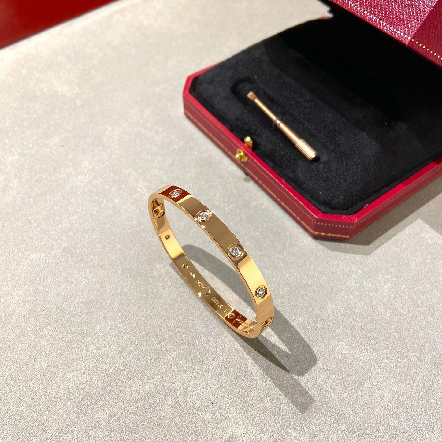 [Dawnora Jewelry]LOVE BRACELET 6.1MM 10 DIAMONDS