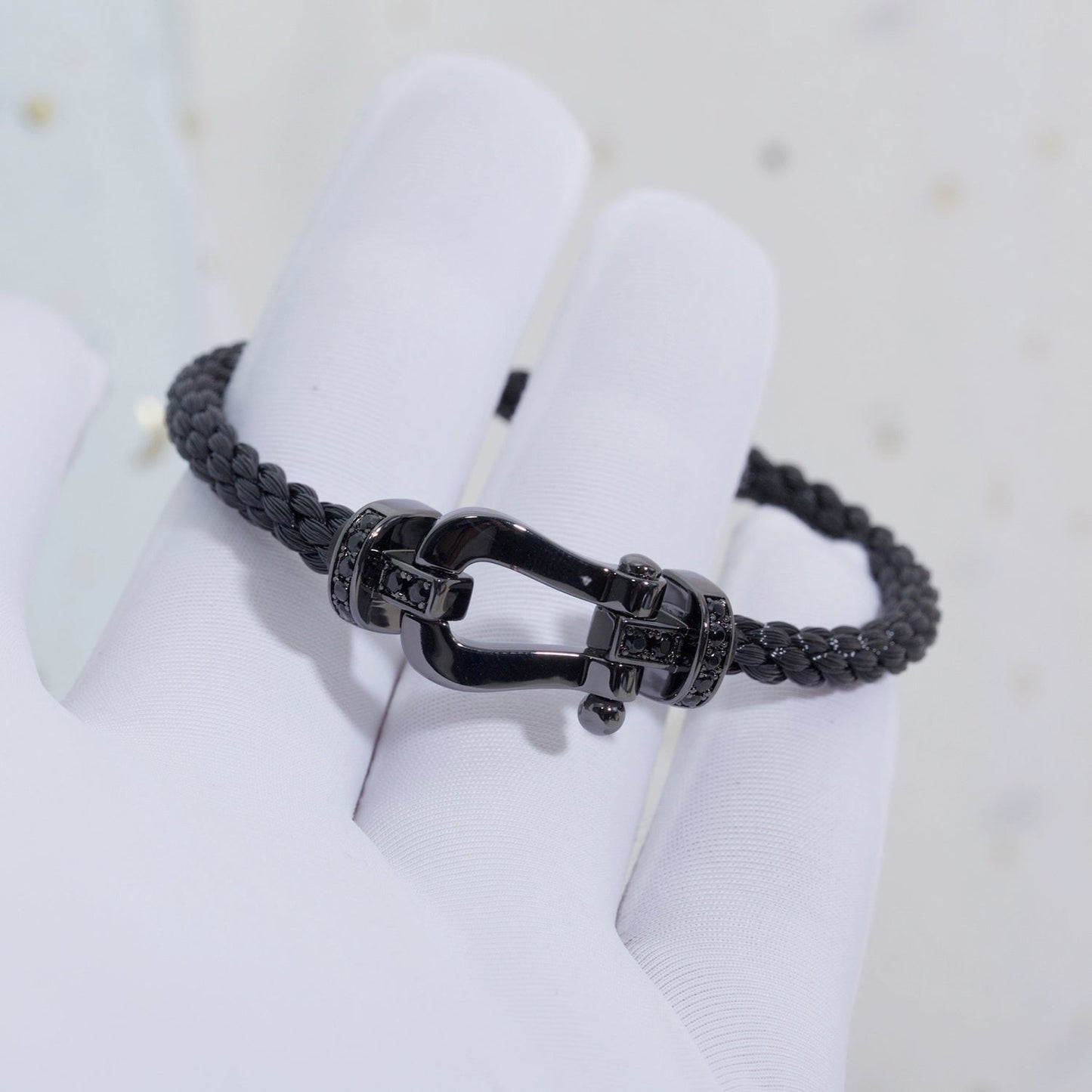 [Dawnora Jewelry]FORCE LARGE SERIES HORSESHOE BLACK SAMURAI BRACELET