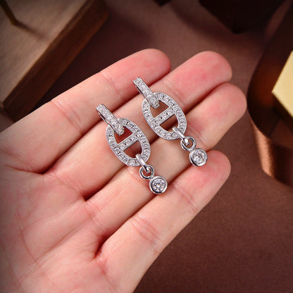[Dawnora Jewelry]HM CHAINE DIAMOND EARRINGS