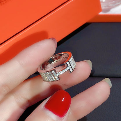 [Dawnora Jewelry]H RING FULL DIAMOND