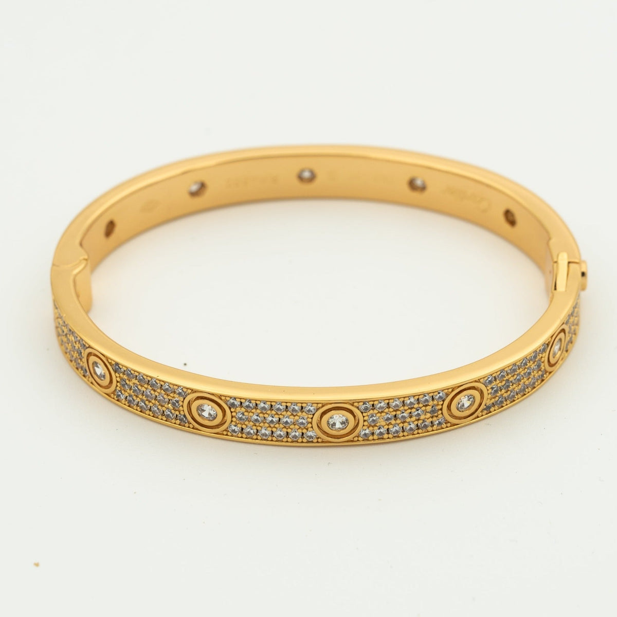 [Dawnora Jewelry]LOVE BRACELET 6.1MM DIAMOND-PAVED 10 BIG DIAMONDS
