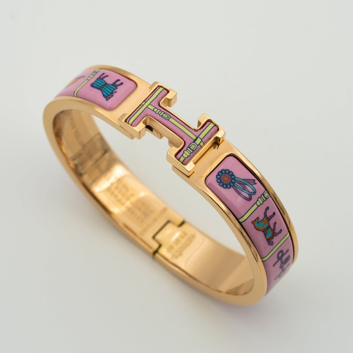 [Dawnora Jewelry]H PINK GOLD BRACELET PINK CERAMIC