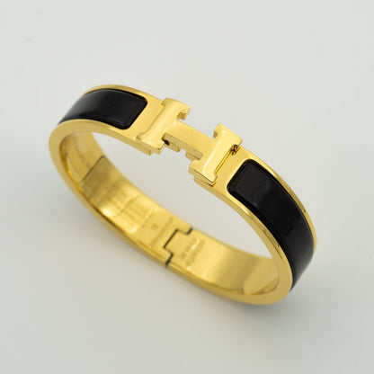 [Dawnora Jewelry]H BLACK BRACELET