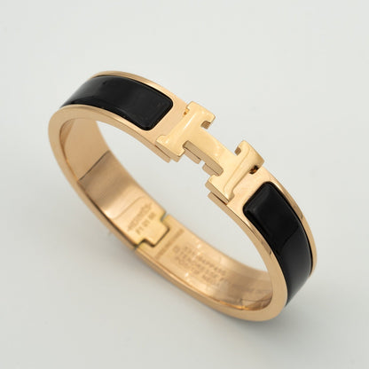 [Dawnora Jewelry]H BLACK BRACELET