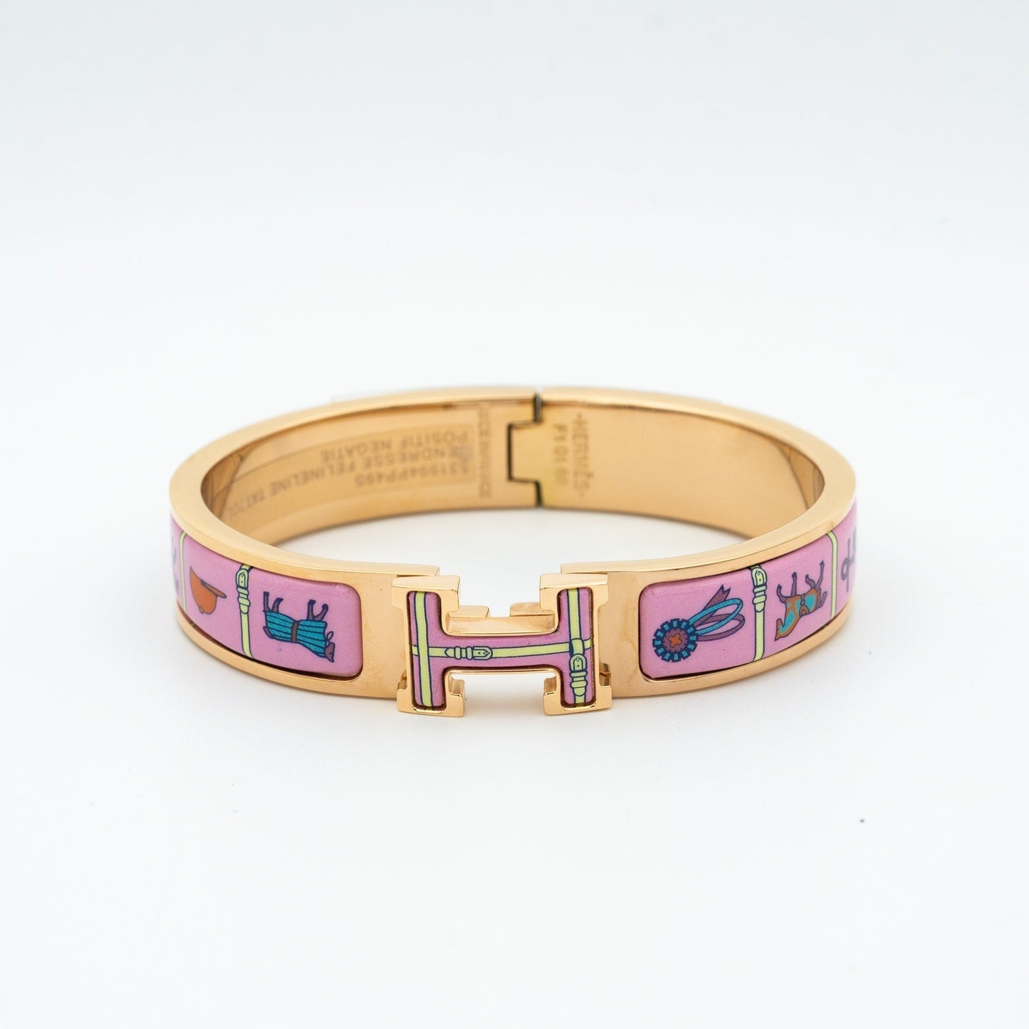 [Dawnora Jewelry]H PINK GOLD BRACELET PINK CERAMIC