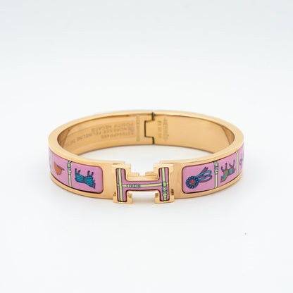 [Dawnora Jewelry]H PINK GOLD BRACELET PINK CERAMIC