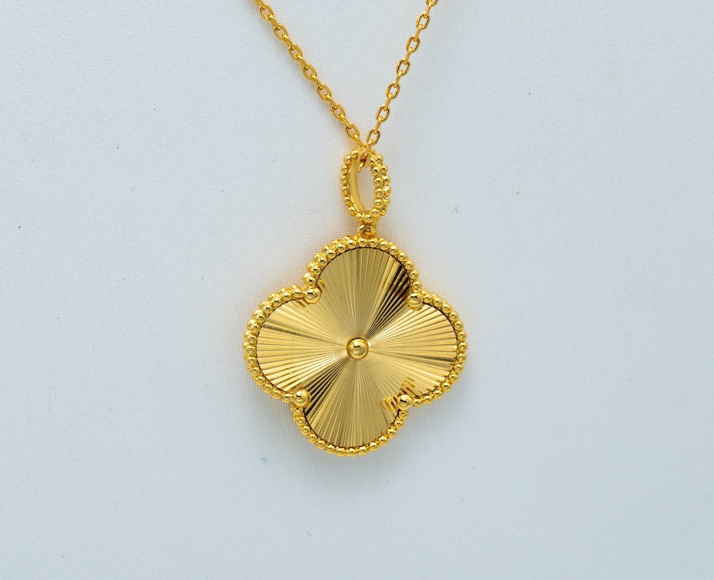 [Dawnora Jewelry]CLOVER 25MM PEDANT NECKLACE GOLD