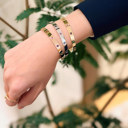 [Dawnora Jewelry]2026 RAINBOW LOVE BRACELET 6.1MM  10 DIAMONDS