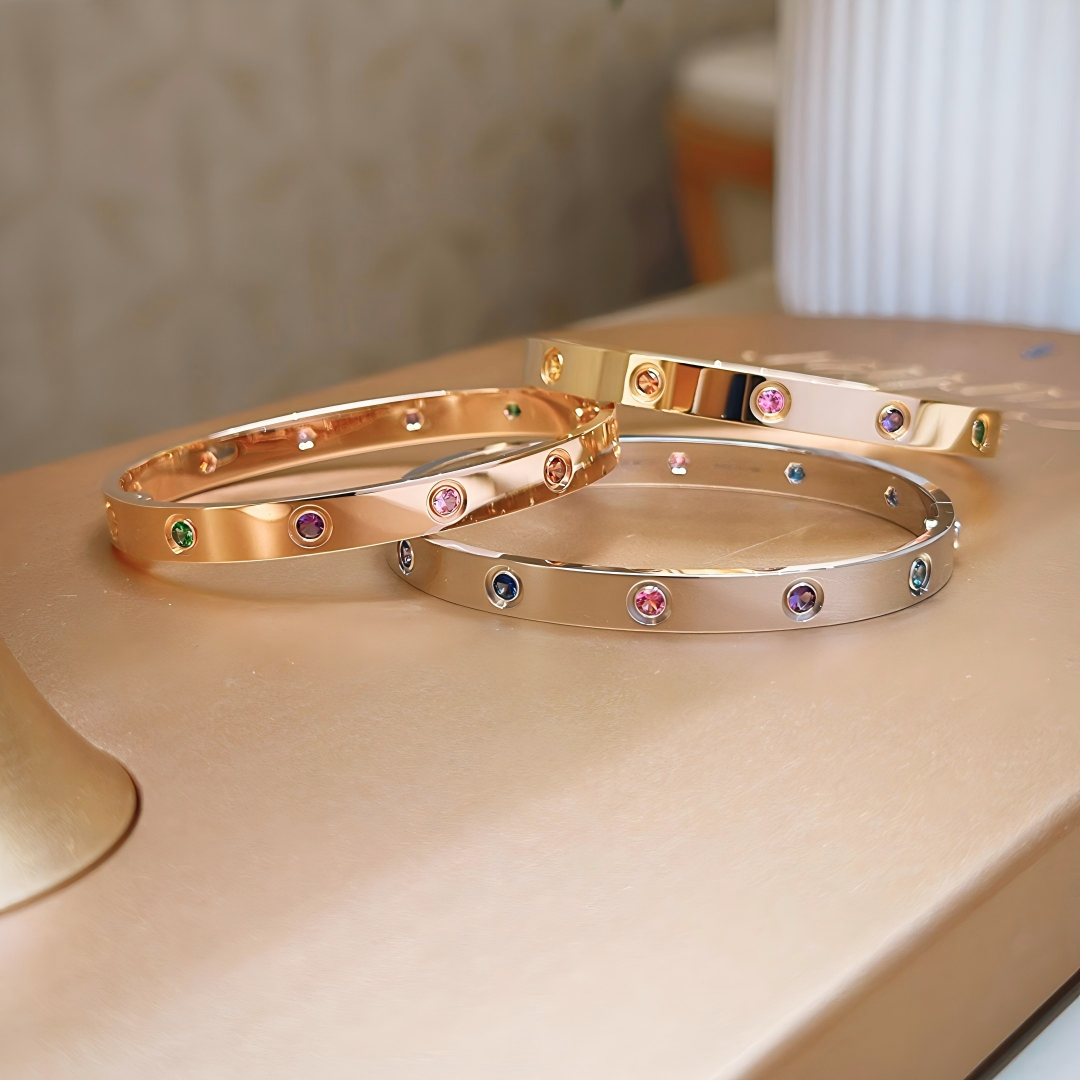 [Dawnora Jewelry]2026 RAINBOW LOVE BRACELET 6.1MM  10 DIAMONDS