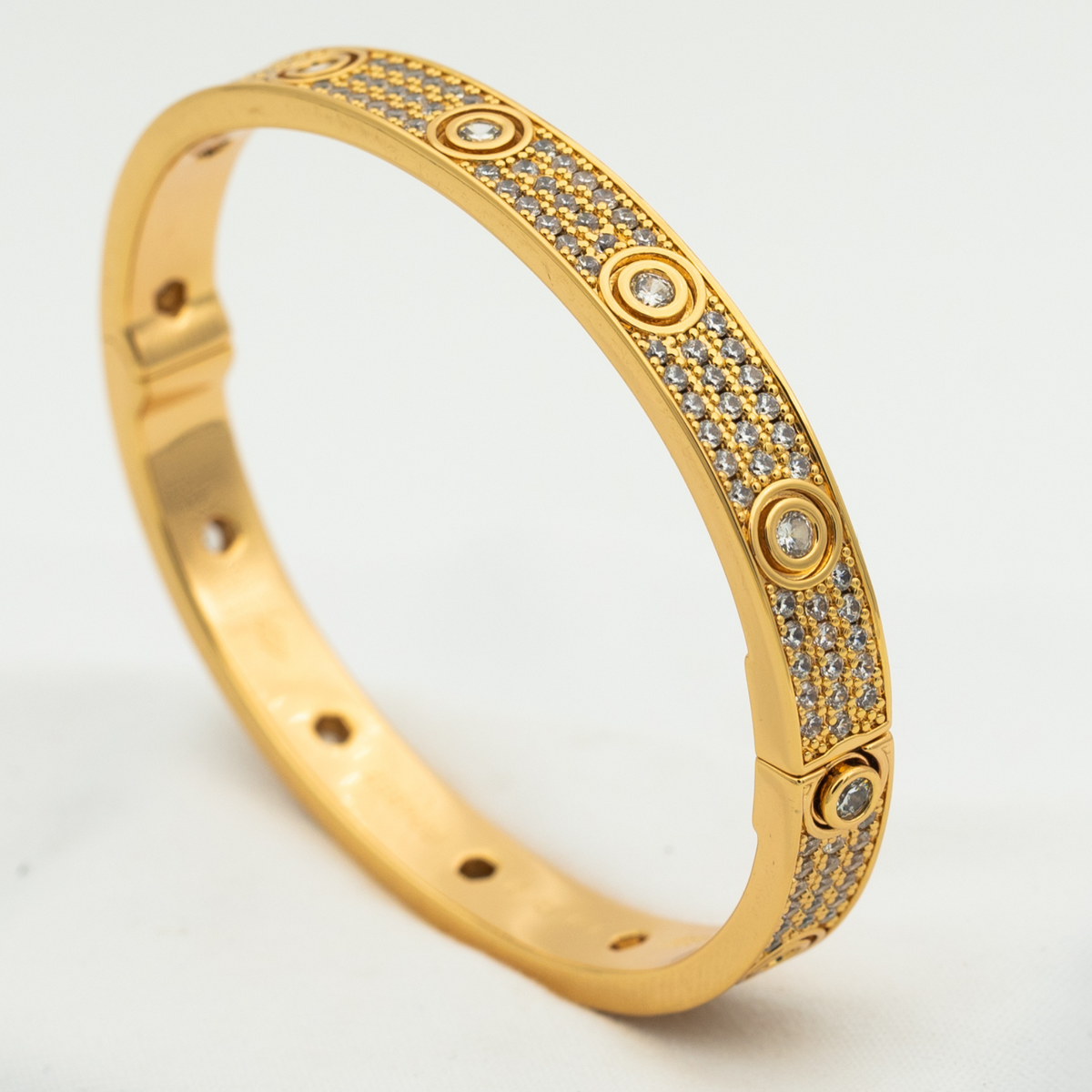 [Dawnora Jewelry]LOVE BRACELET 6.1MM DIAMOND-PAVED 10 BIG DIAMONDS